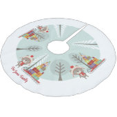 Woodland Beer Kerstmis Kerstboom Rok (Gekanteld)