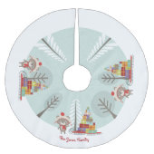 Woodland Beer Kerstmis Kerstboom Rok (Voorkant)