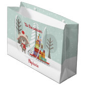 Woodland Beer Kerstmis Large Cadeautasje (Voorkant Gekanteld)