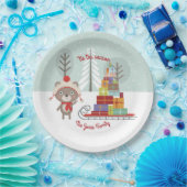 Woodland Beer Kerstmis Papieren Bordje (Feest)