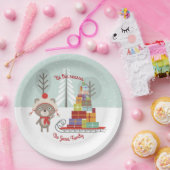 Woodland Beer Kerstmis Papieren Bordje (Feest)