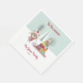 Woodland Beer Kerstmis Servet (Hoek)