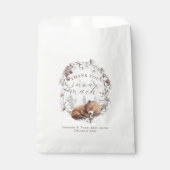 Woodland Beer Koud buiten Winter Baby shower Bedankzakje (Voorkant)