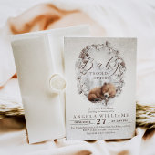Woodland Beer Koud buiten Winter Baby shower Kaart