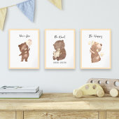 Woodland Beer kwekerij gepersonaliseerde tekst naa Muurkunst Sets