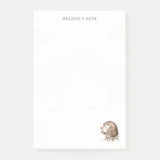 Woodland Beer Modern Stylish Waterverf Post-it® Notes (Voorkant)