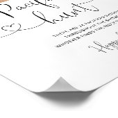 Woodland beer Pacifier jacht baby shower game Poster (Hoek)