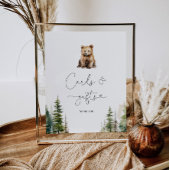 Woodland beer pijnbomen kaarten en geschenken teke poster