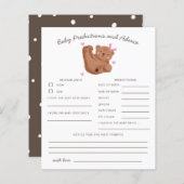 Woodland Beer Pink Baby Predications & Advice Kaar (Voorkant / Achterkant)