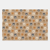 Woodland Beer schattig kinder Inpakpapier Vel (Voorkant)