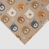 Woodland Beer schattig kinder Tissuepapier (Detail)