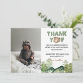 Woodland Beer Verjaardagsfoto Dank u kaart (Staand voorkant)