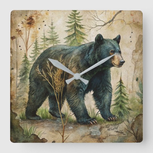 Woodland Beer wandklok (Voorkant)