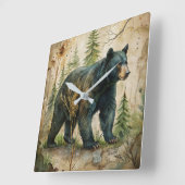 Woodland Beer wandklok (Hoek)