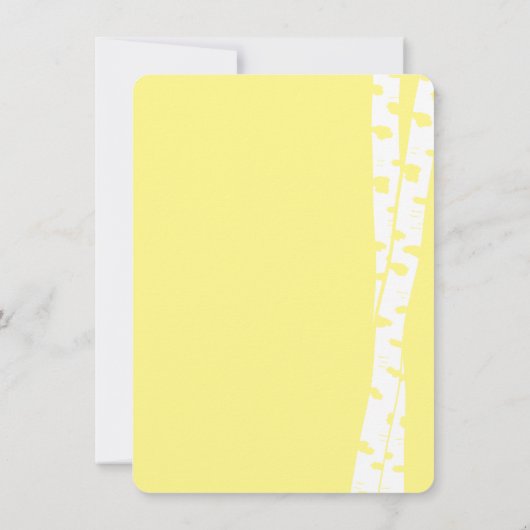 Woodland Birch Tree Rustic Baby shower Kaart (Achterkant)