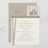 Woodland Birch Wedding Kaart (Voorkant / Achterkant)