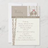 Woodland Birch Wedding Kaart (Voorkant)