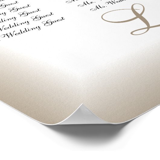 Woodland Birch Wedding Seating Chart Poster (Hoek)