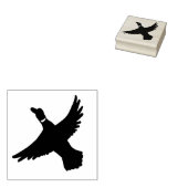 Woodland Bird Art Flying Duck Rubberstempel (Gestempeld)