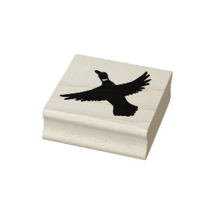 Woodland Bird Art Flying Duck Rubberstempel