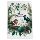 Woodland Birds and Branches Vakantie Medium Cadeauzakje (Voorkant)