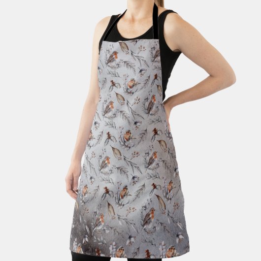 Woodland Birds and Leaves Apron Design Schort (Insitu)