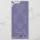 Woodland Birds en Foliage Paarse Programmakaart (Achterkant)