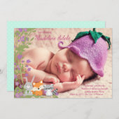 Woodland Birth Announements Aankondiging (Voorkant / Achterkant)