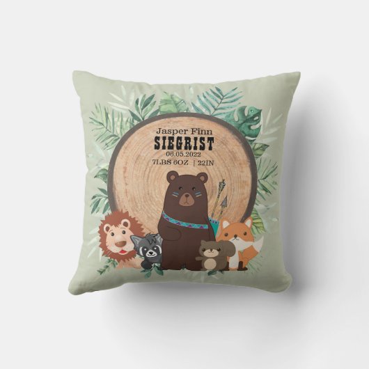 Woodland Birth Pillow Kussen (Achterkant)