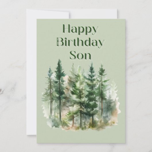 Woodland Birthday Flat Kaart (Voorkant)