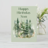 Woodland Birthday Flat Kaart (Staand voorkant)