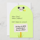 Woodland Birthday Invitation – Cute Opossum  Kaart (Achterkant)