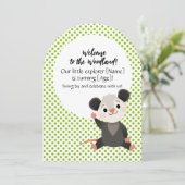 Woodland Birthday Invitation – Cute Opossum  Kaart (Staand voorkant)