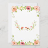 Woodland Birthday Invitation Forest Animals Party Kaart (Achterkant)