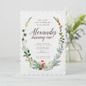 Woodland Birthday Invitation Kaart (Staand voorkant)