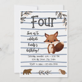 Woodland Birthday Invitation Kaart