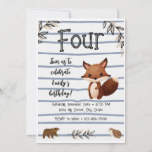 Woodland Birthday Invitation