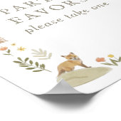 Woodland Birthday Party Favors Sign Poster (Hoek)