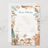 Woodland Birthday Time Capsule Note Bericht Kaart (Voorkant)