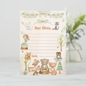 Woodland Birthday Time Capsule Note Bericht Kaart (Staand voorkant)