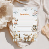 Woodland Birthday Time Capsule Note Bericht Kaart