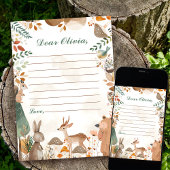 Woodland Birthday Time Capsule Note Bericht Kaart
