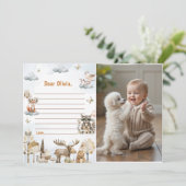 Woodland Birthday Time Capsule Note Bericht Kaart (Staand voorkant)