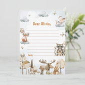 Woodland Birthday Time Capsule Note Bericht Kaart (Staand voorkant)