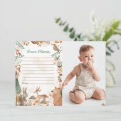 Woodland Birthday Time Capsule Note Bericht Kaart (Staand voorkant)