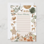 Woodland Birthday Time Capsule Note Bericht Kaart (Voorkant)