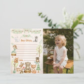 Woodland Birthday Time Capsule Note Bericht Kaart (Staand voorkant)