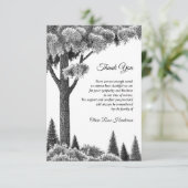 Woodland Black rouwbegrafenis bedankkaart (Staand voorkant)