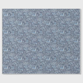 Woodland Blue Fox Rabbit Animal Forest Pattern Cadeaupapier (Vlak)