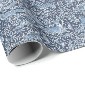 Woodland Blue Fox Rabbit Animal Forest Pattern Cadeaupapier (Rol Hoek)